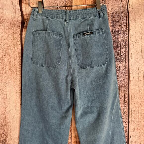 Rolla’s Jeans Denim Straight Leg Pants Washed Blue Casual Everyday Size 26 - Picture 5 of 10